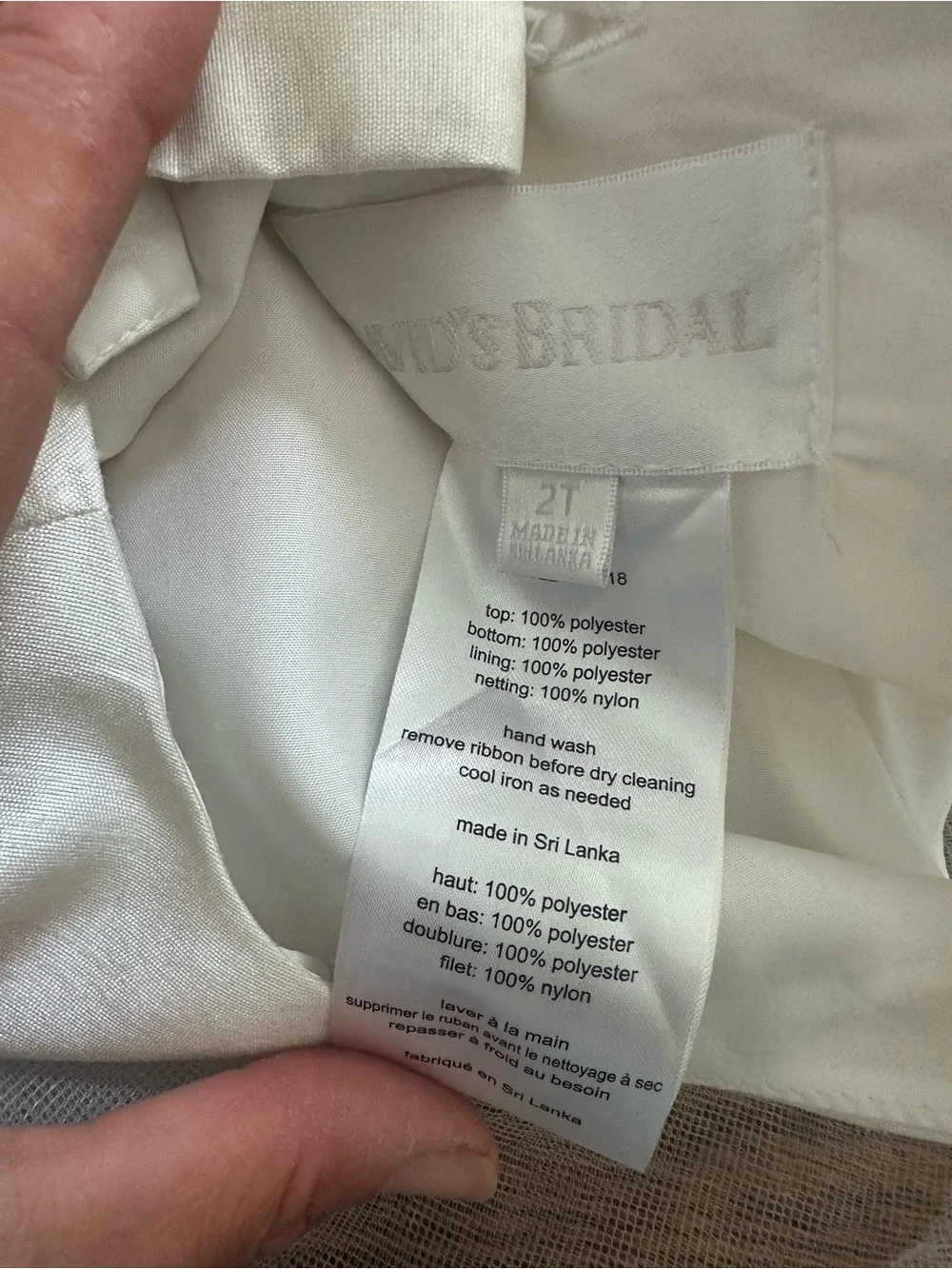 David’s bridal flower girl dress size 2T - Picture 5 of 5
